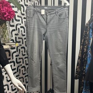 #117 Old Navy super skinny jeans, gray